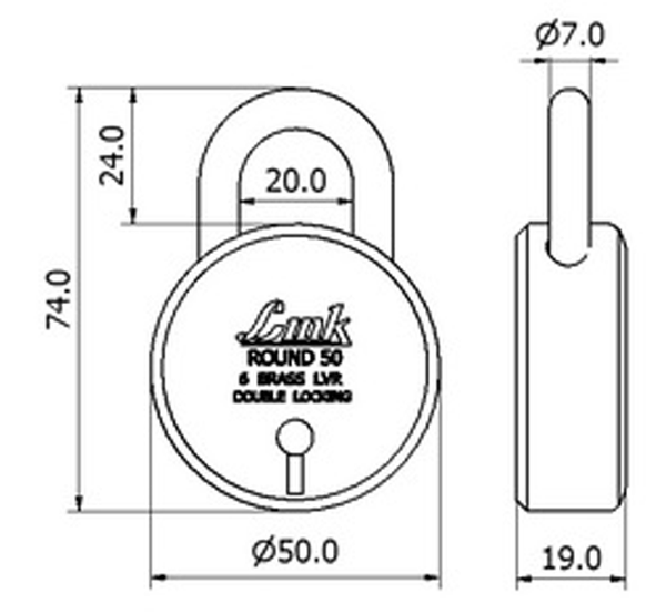Link Locks Round Locks 50mm LS