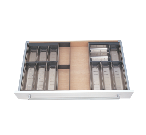 Ebco Pro-Motion Drawer System - SILVER Triple Line Cutlery Inserts PM-CI 50B