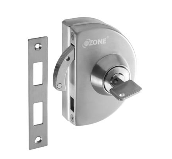 Ozone Glass Door Lock with Strike plate OPL-4A-N-S