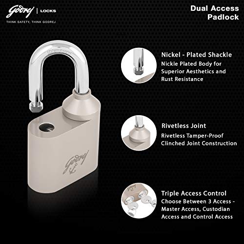 Godrej Premium Padlock Dual Access Padlock (2MK 2 CK) 7395