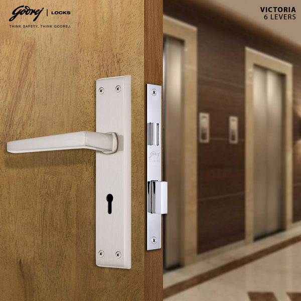 Godrej Victoria 6 Levers Door Handle with Lock Set (8084)