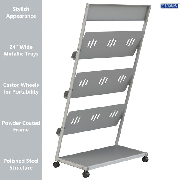 Pragati Systems Gemini MT-24 Literature Rack & Magazine Display Stand