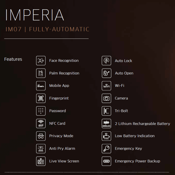 Ebco IMPERIA I IM07 | IM08 Digital Door Lock