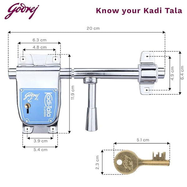 Godrej Kadi-Tala-6 Lever 200 mm (3 Keys)