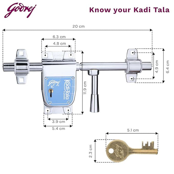 Godrej Kadi-Tala 275 mm 6 Levers (3 keys)