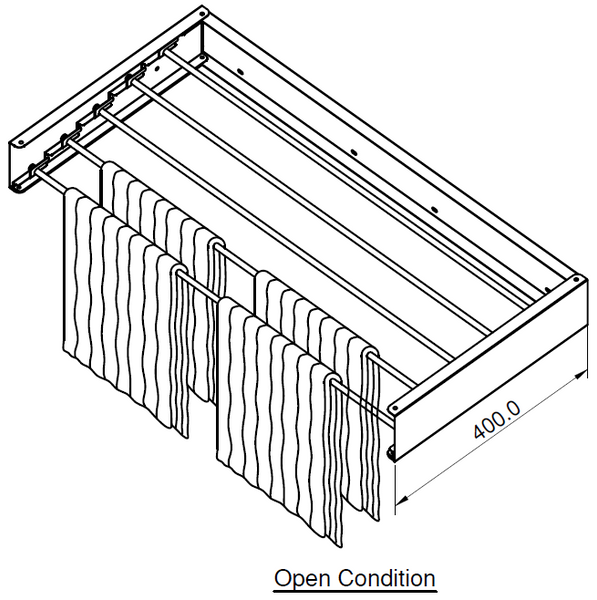 Ebco Wall Mounted Folding Drying Rack