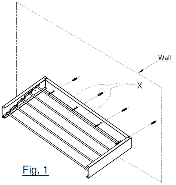 Ebco Wall Mounted Folding Drying Rack