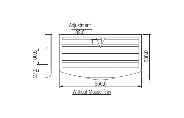 Ebco Plastic Keyboard Tray