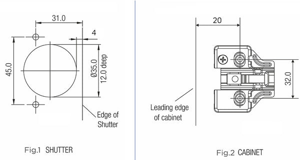 EBCO Blind corner Hinge- 3D-Soft close