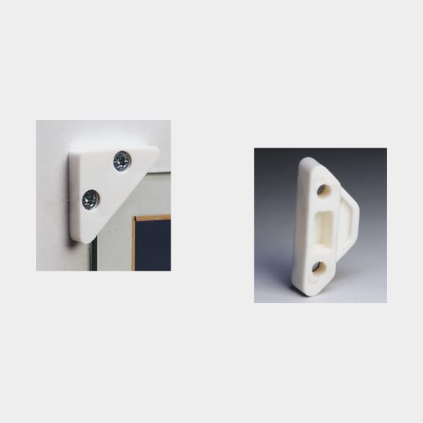 Ebco Glass Corner & Side Holder for 4mm Glass