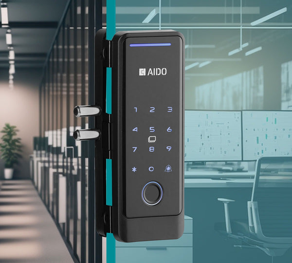 DORAM AIDO XL-C 4609 Digital Door Lock for Glass Doors – Glossy Black
