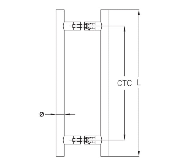 DORMA AIDO XL-C 3039A 'H' TYPE HANDLE