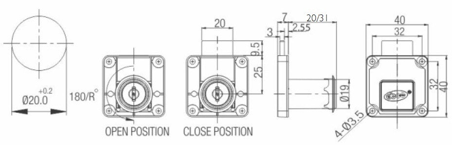 Square Lock System Ebco Secutek Square Lock 22mm (With Receiver Plate) - KnobsKart.com ...