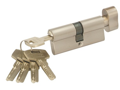 Krome Cylinder Lock with 5 ULTRA Keys - Key to Knob