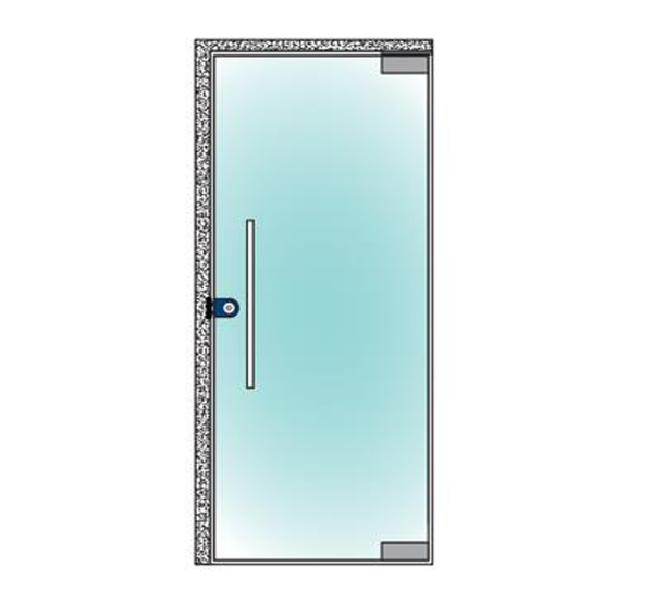 Ozone Glass Door Lock with Strike plate OPL-4A-N-S