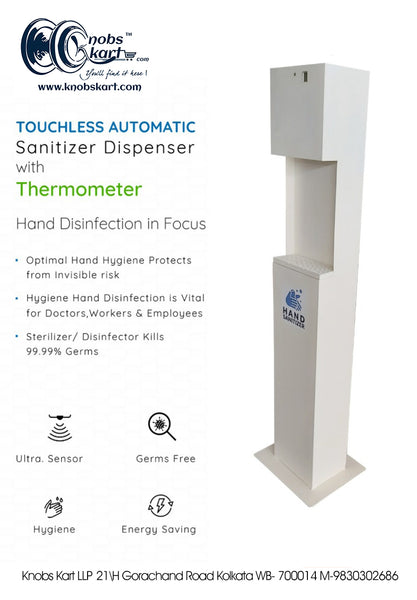 TOUCHLESS AUTOMATIC SANITIZER DISPENSER WITH THERMOMETER