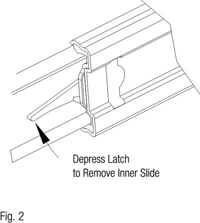 Ebco Sleek Telescopic Drawer Slide (I) 35 Soft Close