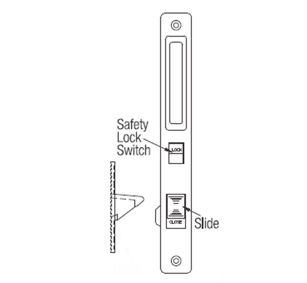 Ebco Sliding Window Latch (with SWL 1-C) - SWL 1 - Set of 2